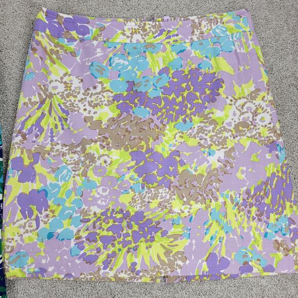 Talbots Womens Skirt 12 Green & Purple Lot of 2 Pencil Straight Stretch Casual - Picture 6 of 16